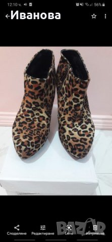 Тигрови обувки на ток, снимка 3 - Дамски обувки на ток - 34984628