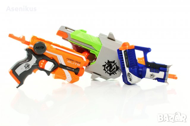 Nerf Hasbro Zombie Sidestrike + Elite Firestrike + Elite Triad Ex3
