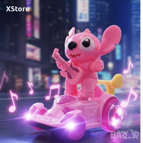 Светеща количка със Stitch – играчката, която движи въображението, снимка 3 - Коли, камиони, мотори, писти - 51853099