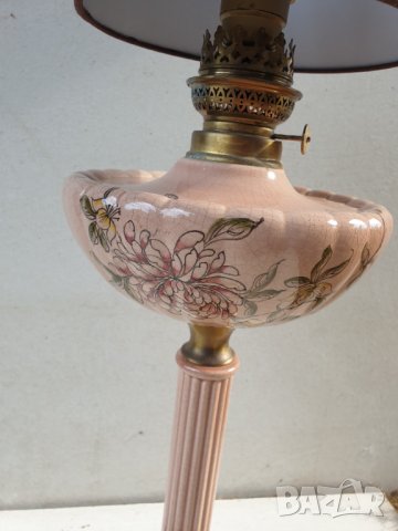 Стара настолна голяма порцеланова лампа, снимка 3 - Антикварни и старинни предмети - 40819767