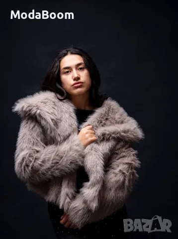 Дамско сиво яке , снимка 4 - Якета - 48374325