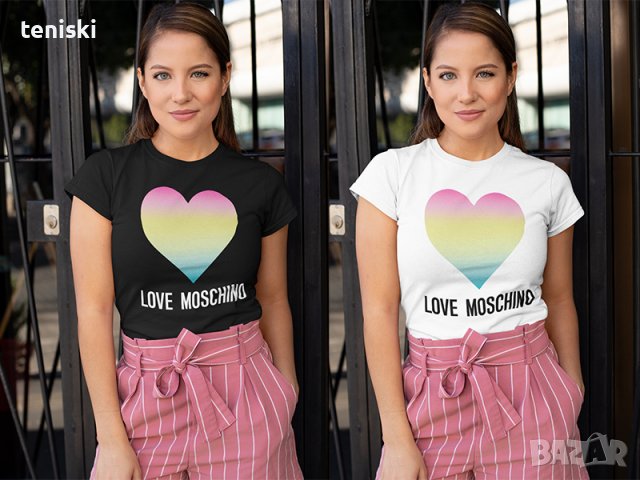 Дамски тениски Moschino принт Още модели, снимка 1 - Тениски - 36683608