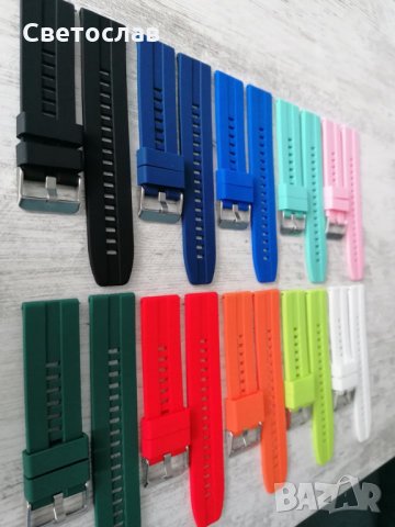 Силиконови каишки Samsung Gear S3, Huawei Watch GT/GT2/ GT2 Pro 22мм, снимка 3 - Смарт гривни - 32543039