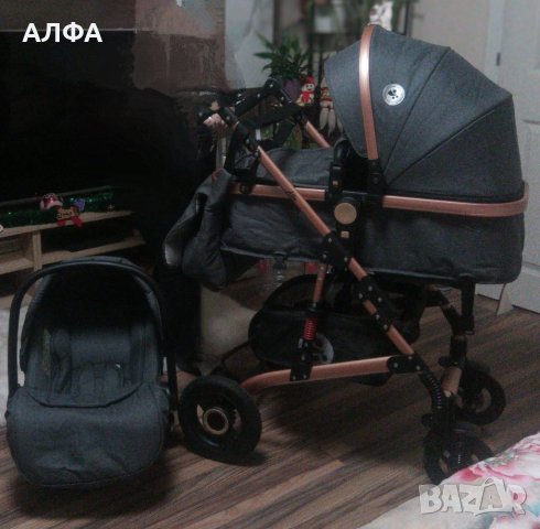 Комбинирана бебешка количка Lorelli Alba Premium Set 3в1 