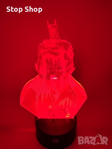 Batman Батман Екшън фигурки 3D настолна лампа 7 променящи цвета нощна лампа, снимка 10 - Настолни лампи - 40412178
