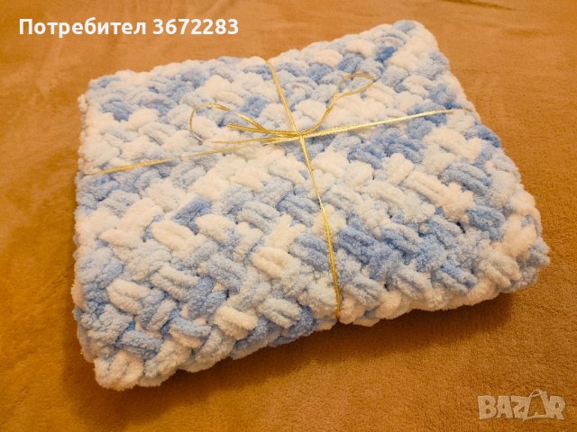 Ръчно плетено одеяло, снимка 3 - Олекотени завивки и одеяла - 43698891