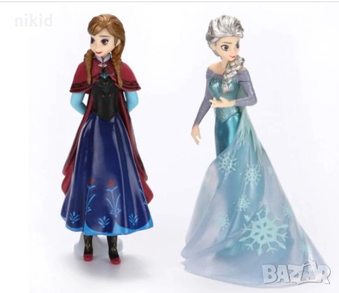 Елза и Анна от Замръзналото Кралство frozen големи пластмасови фигурки украса декор за торта фигурка, снимка 2 - Фигурки - 33532372