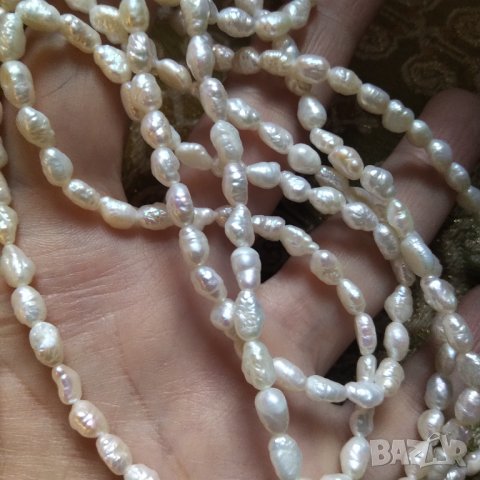 Огърлица естествени перли  НАМАЛЕНИЕ, снимка 2 - Колиета, медальони, синджири - 38784438