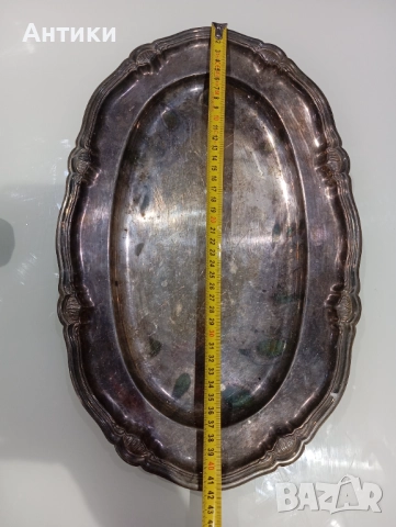 Стара посребрена табла , снимка 2 - Антикварни и старинни предмети - 52553140