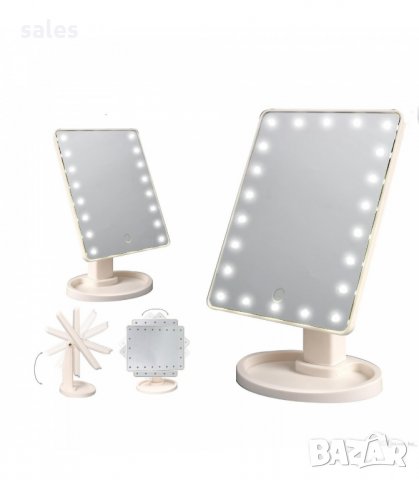 Голямо, настолно LED огледало, снимка 3 - Други стоки за дома - 26257722