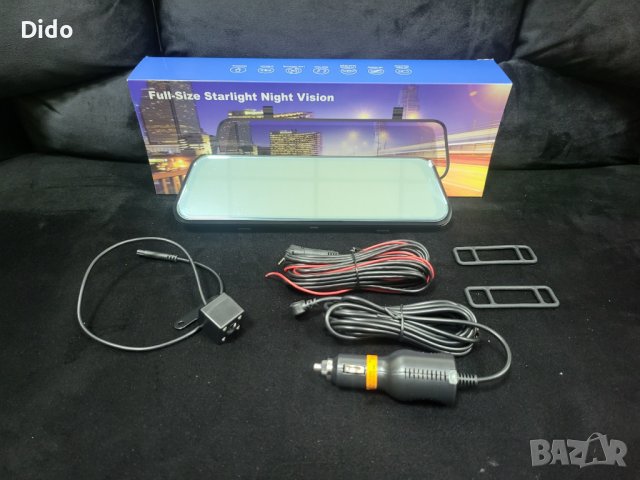 Огледало за автомобил с 2 камери – видеорегистратор и камера за задно виждане  Код на продукт: TS610