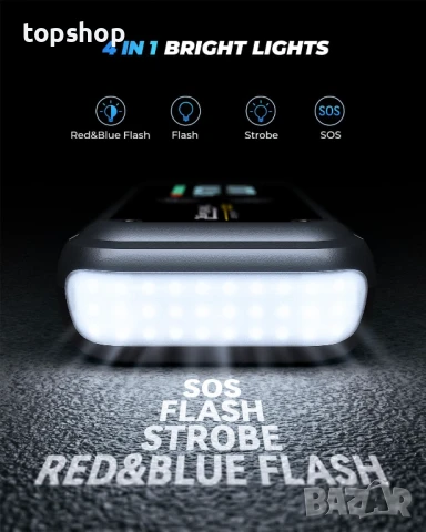 5000A / 2150mAh VoltSurge джъмп стартер, 12V бензин / дизел, голям дисплей, QC3.0, 4 LED режима..., снимка 6 - Аксесоари и консумативи - 49522754