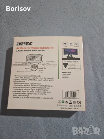 Air mouse и air keyboard 2.4 Ghz безжична връзка в едно EVEREST KB-261BT, снимка 4 - Дистанционни - 47487764