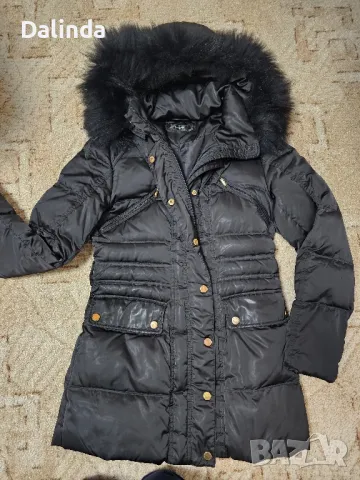 Зимно дамско яке с естествен пух