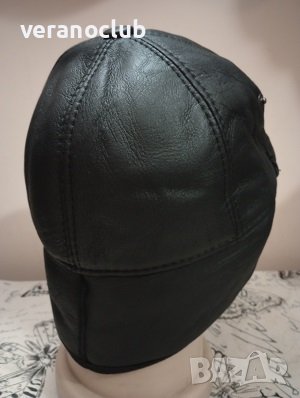Кожена шапка с малка козирка Комфорт , снимка 5 - Шапки - 43414200