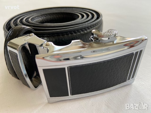 Колани от естествена кожа с оксидирана автоматична тока, снимка 4 - Колани - 28860696