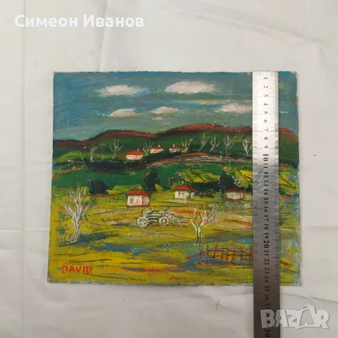 Интересна стара картина подписана DAVID SG2011, снимка 6 - Картини - 47576457