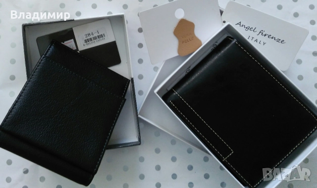 Мъжки портфейли естествена кожа 