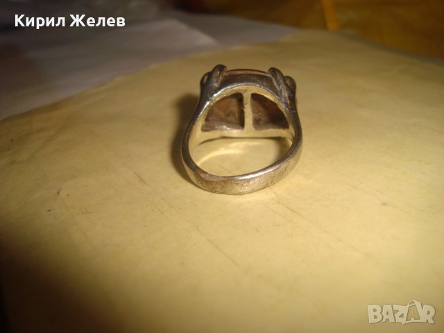 СТАР ПОСРЕБРЕН СКЪПОЦЕНЕН АР ДЕКО ПРЪСТЕН с ЮВЕЛИРНО ШЛИФОВАН НАТУРАЛЕН КАМЪК ТИГРОВО ОКО 26358, снимка 11 - Пръстени - 37395513
