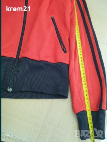 Adidas дамско червено горнище размер 36. s, снимка 12 - Спортни екипи - 38653605