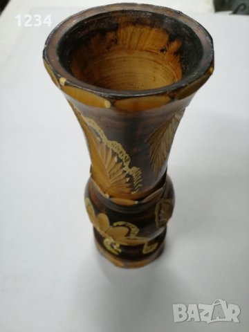 Дървена ваза 23 см. , снимка 3 - Други стоки за дома - 32241414