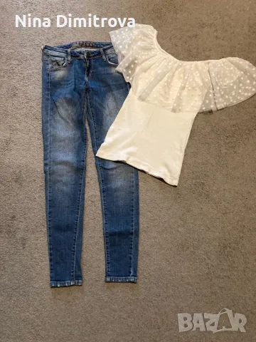 Лот от дънки и блузка р-р С, снимка 1