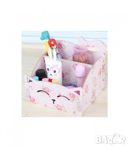 Малък дървен органайзер за бижута и аксесоари - коте - код коте 1940, снимка 2 - Други - 26921548