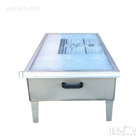 Слънчева восъкотопилка с крака, INOX (с поликарбонат), снимка 2 - За пчели - 29281048