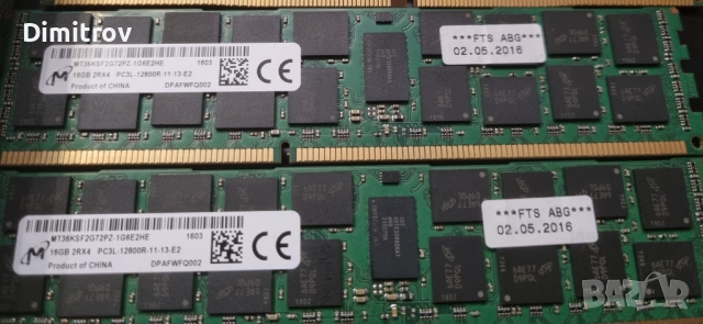 32GB DDR3 (2X16GB) Micron MT36KSF2G72PZ-1G6E1HE RDIMM PC3-12800 ECC