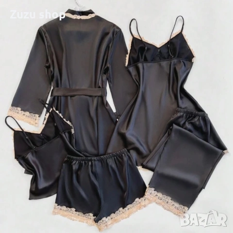 Комплект нощница от 5 части, налична в различни цветове, снимка 2 - Нощници - 53056568