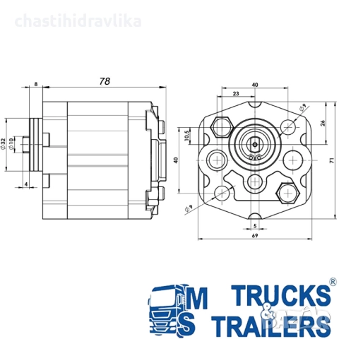 Хидравлична помпа 2.1cc/rev OMFB 14920000263, снимка 2 - Части - 52119974