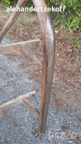 Старинна впрегатна дървена шейна, снимка 12 - Зимни спортове - 47397574