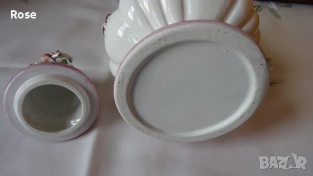 Ваза стил Capo di Monte с капак, снимка 12 - Вази - 50868381