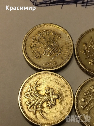 Монети Елизабет 1 паунд , снимка 17 - Нумизматика и бонистика - 51852105