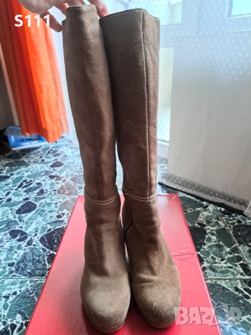 Луксозни ботуши Vera Pelle Italy естествен велур, снимка 4 - Дамски ботуши - 52672280