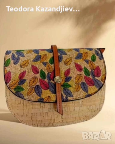 Интересна дамска чанта на листа, снимка 1