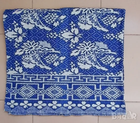 Памучен цветен чаршаф от времето на Соца., снимка 10 - Спално бельо - 48934312