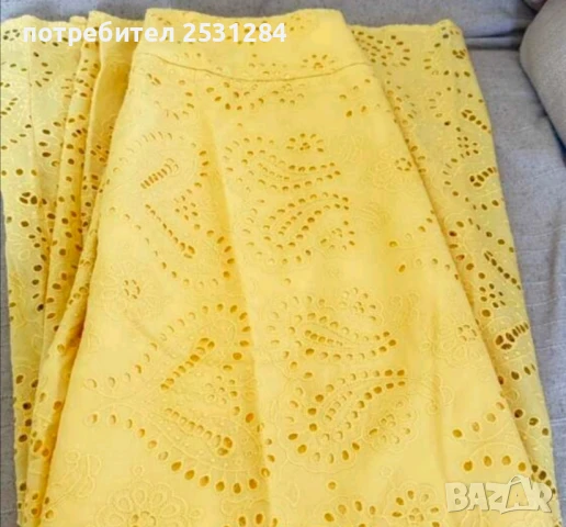 Нов жълт комплект пола и топ , снимка 4 - Комплекти - 51421150