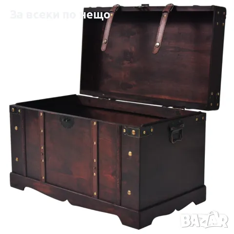 Винтидж сандък, дървен, 66x38x40 см, снимка 6 - Антикварни и старинни предмети - 48929051