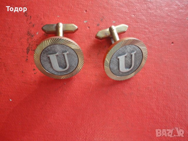 Позлатени немски ръкавели бутонели DBF, снимка 6 - Колекции - 43743121