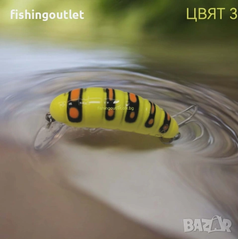 Микро воблери Okinwa - ларва на восъчен молец (КАМОЛА) - 3.5гр / 40мм, снимка 3 - Такъми - 53267054