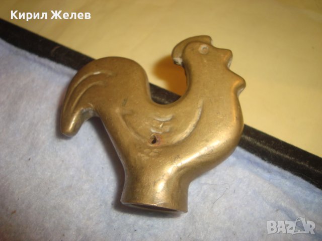 СТАРО БРОНЗОВО ПЕТЛЕ ФИГУРКА МОЖЕ да е от ВРЪХ на ОГРАДА или СТАРО ЗНАМЕ РЯДКО за КОЛЕКЦИЯ 30950, снимка 6 - Колекции - 38127254
