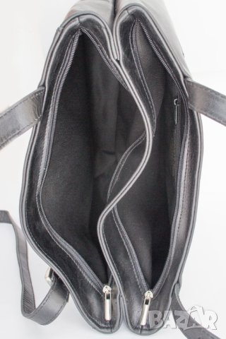 Черна дамска чанта с катарама Valentina, снимка 4 - Чанти - 43127752