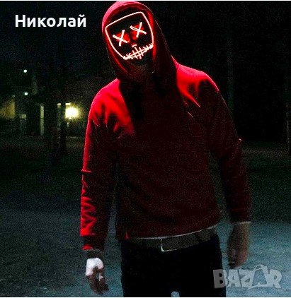 Хелоуин маска Прочистване LED, снимка 7 - Други - 43898810