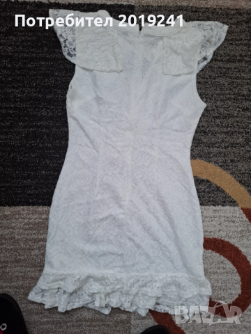 Бяла дантелена рокля, снимка 5 - Рокли - 53215282