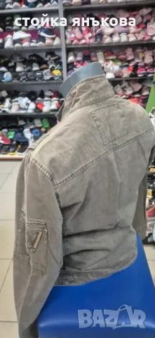 Мъжко тънко спортно елегантно яке, бежово кафяв цвят, снимка 5 - Якета - 49748176