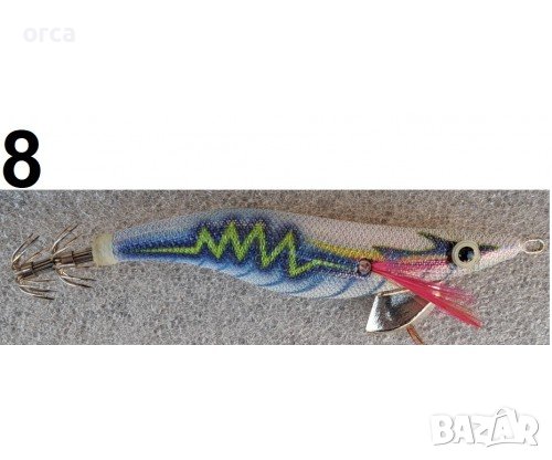 Калмарка с тракалка за морски риболов - калмариера HAND MADE SQUID GAME, снимка 8 - Такъми - 44033054