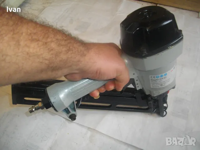 ПНЕВМАТИЧЕН ИНДУСТРИАЛЕН ТАКЕР ЗА ПИРОНИ РАЗМЕР 32-64мм 34 ГРАДУСА КАТО НОВ ГОЛЯМ С БЪРЗА СИСТЕМА, снимка 18 - Други инструменти - 48707902