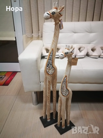 Жирафи от дърво, снимка 2 - Декорация за дома - 52659374