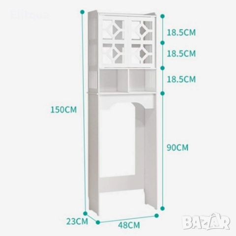 Waterproof Bathroom   стилен шкаф за баня над тоалетна 48 х 23 х 150 см;, снимка 7 - Други стоки за дома - 52684542